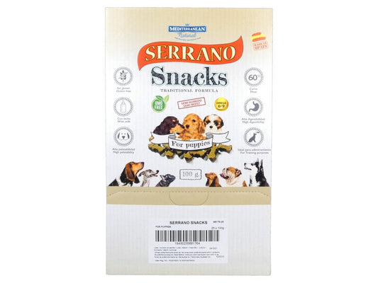 SERRANO SNACK PUPPY 85G DISPLAY