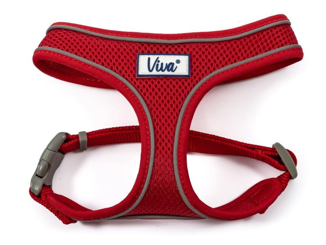 VIVA COMFORT MESH DOG HARNESS RED XS