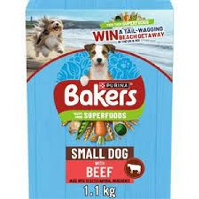 Bakers Small Dog Beef 1.1kg