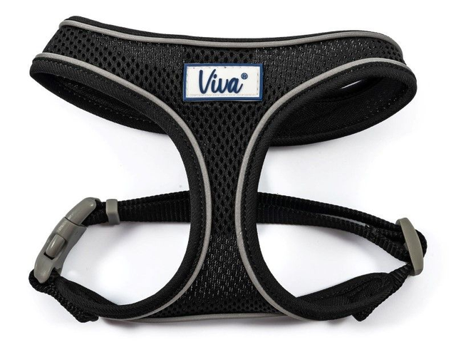 VIVA COMFORT MESH DOG HARNESS BLACK XS