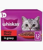Whiskas 12pk meaty meals in gravy