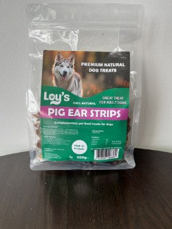 Loy's Pig Ear Strips 500g