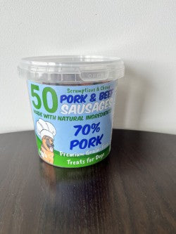 Loy's Pork & Beef Sausages Tub 50pk