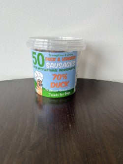 Loy's Duck & Venison Sausage Tub 50pk