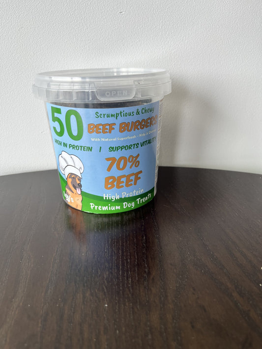 Loy's Beef Burgers Tub 50pk