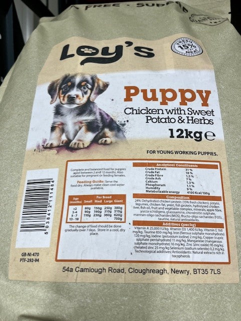 Loy's Grain Free Puppy Chicken 12kg