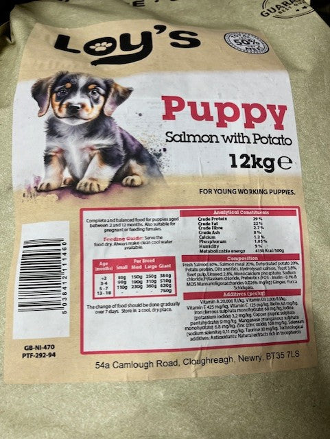 Loy's Grain Free Superfood Puppy Salmon 12kg